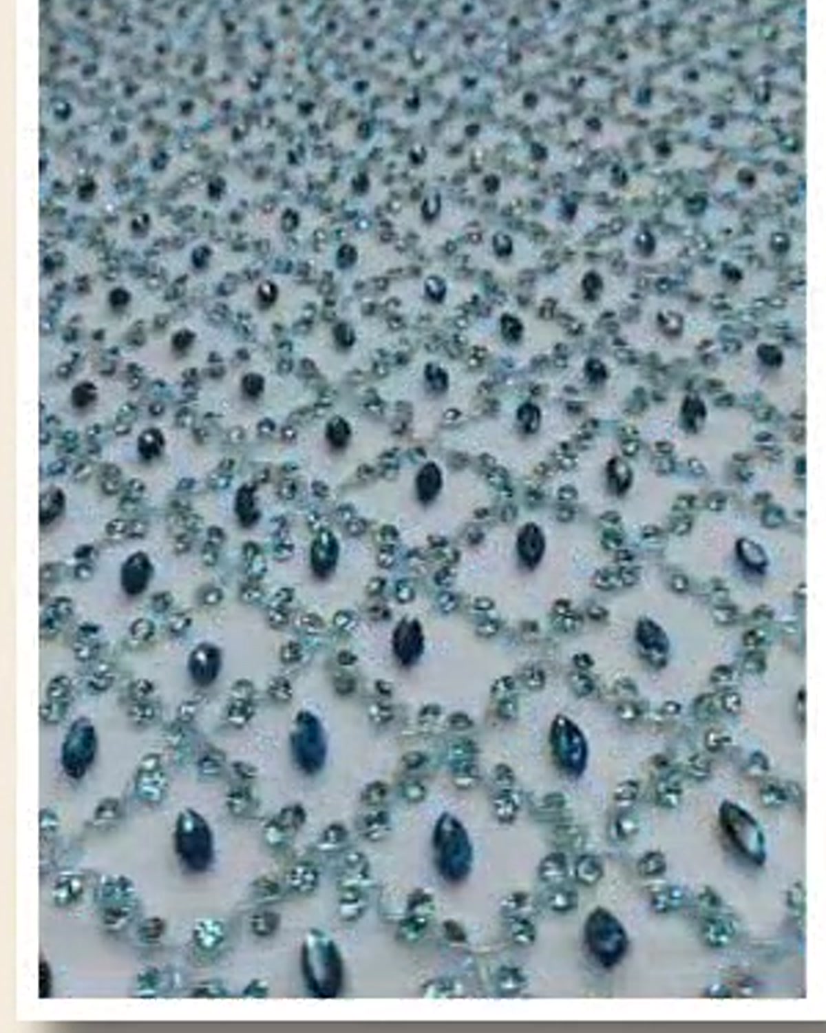 Elegant embellished fabric detail